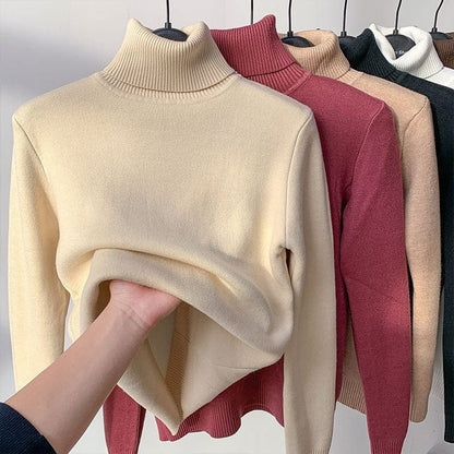 Turtle Neck Winter Sweater Women Elegant Thick Warm Female | Vibra Cloth