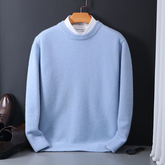 Round Neck Sweater Loose Oversized Knit Sweater | Vibra Cloth