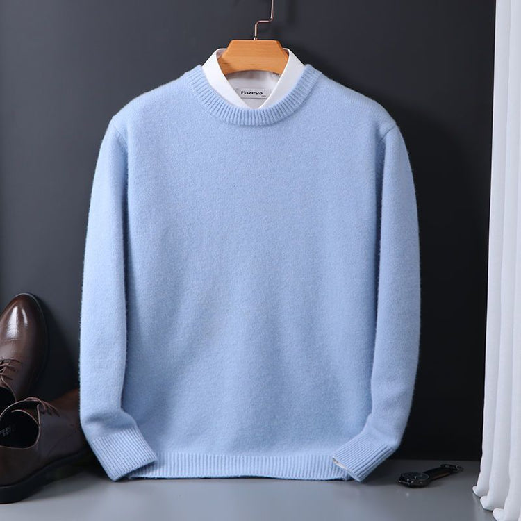 Round Neck Sweater Loose Oversized Knit Sweater | Vibra Cloth