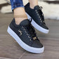 Women Flat Sneakers Breathable Lace-up Shoes For Girls | Vibra Cloth