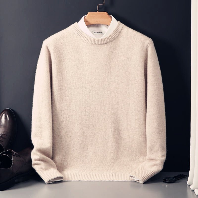 Round Neck Sweater Loose Oversized Knit Sweater | Vibra Cloth