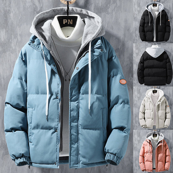 Fashion Hooded Jacket Men Winter Windproof Thickened | Vibra Cloth