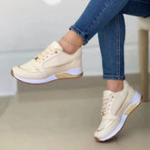 Casual Lace-up Flat Shoes Women Shallow Round Toe Sports Wal | Vibra Cloth