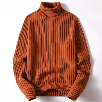Turtleneck Sweater Men Women Ins Fashion Solid Striped | Vibra Cloth