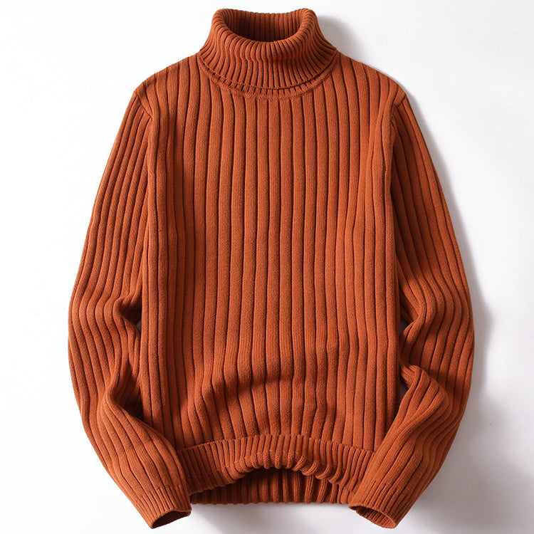 Turtleneck Sweater Men Women Ins Fashion Solid Striped | Vibra Cloth
