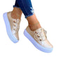 Lace-up Flats Sneakers Women Rivet Casual Shoes | Vibra Cloth