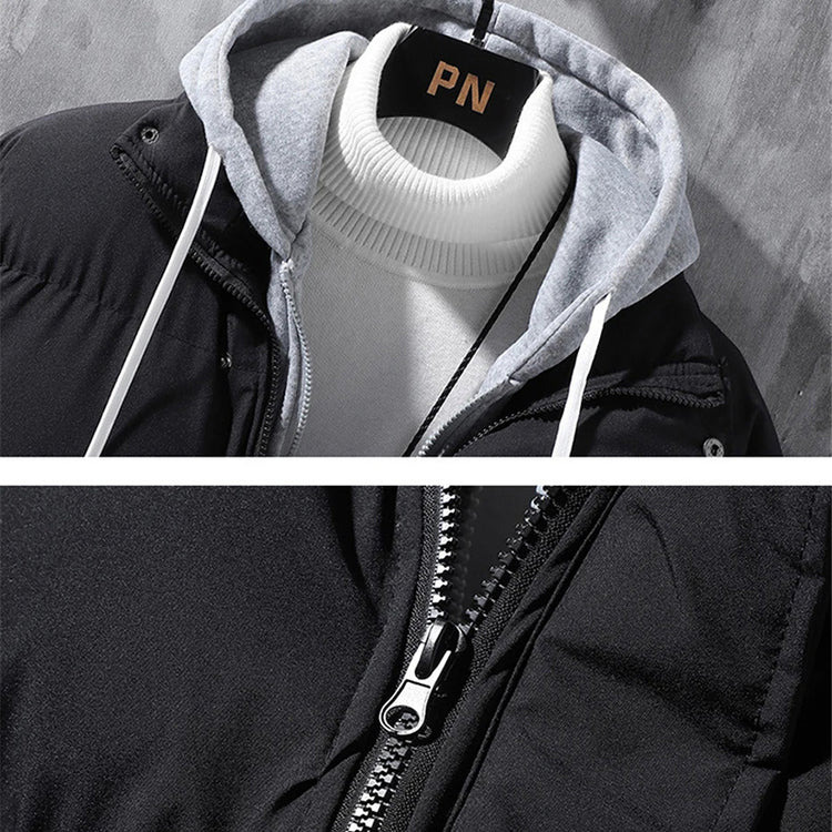 Fashion Hooded Jacket Men Winter Windproof Thickened | Vibra Cloth