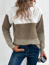 Pullover Knitted Sweater Fashion Round Neck Splicing Knitwea | Vibra Cloth