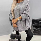 Winter Loose Batwing Sleeve Pullover Sweater Fashion Oversized Knitted | Vibra Cloth
