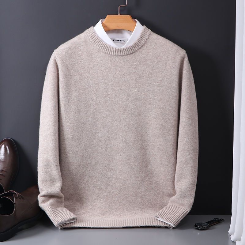 Round Neck Sweater Loose Oversized Knit Sweater | Vibra Cloth
