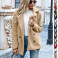 Loose Lapel Fluffy Coat Winter Button Jacket Cardigan | Vibra Cloth