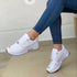 Casual Lace-up Flat Shoes Women Shallow Round Toe Sports Wal | Vibra Cloth