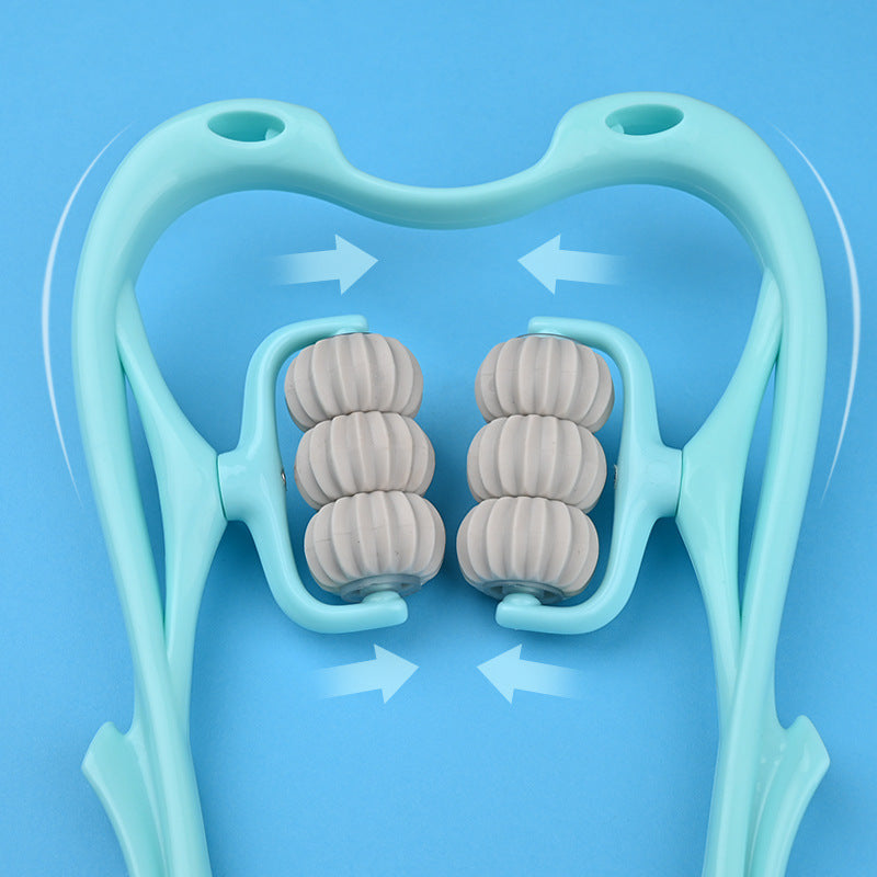 Neck Massager – Multifunctional Six-Wheel Manual Roller | Vibra Cloth